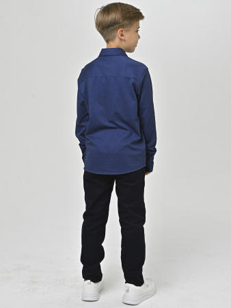 2211 Рубашка дл.р. д/м трик (синий-122)