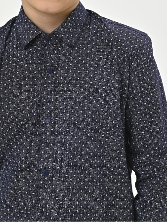 4074 Рубашка дл.р. д/м (темно-синий весь размерный ряд)