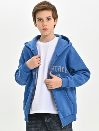 425528 Толстовка утепл. д/м (синий весь размерный ряд)