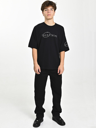 4639 Футболка д/м (черный весь размерный ряд)