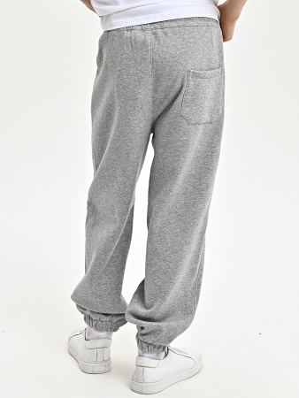 B033-8-Ch Брюки спорт утепл. д/м (серый меланж весь размерный ряд)