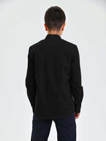 2348 Рубашка дл.р. д/м (черный весь размерный ряд)