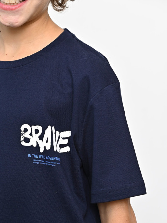 3004 Футболка д/м (темно-синий весь размерный ряд)