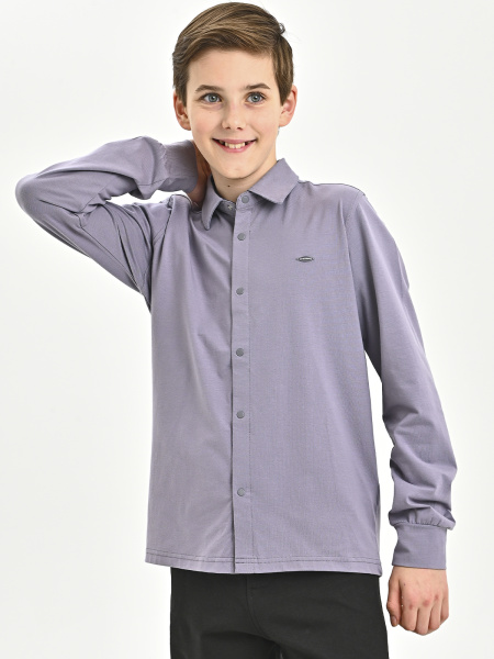 4808 Рубашка трик.(батал) дл.р. д/м (темно-серый весь размерный ряд)