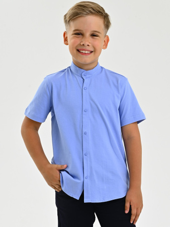 2777 Рубашка трик. к.р. д/м (голубой весь размерный ряд)