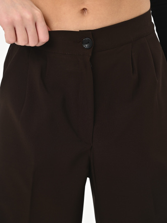 2581KG Брюки палаццо д/д (коричневый весь размерный ряд)