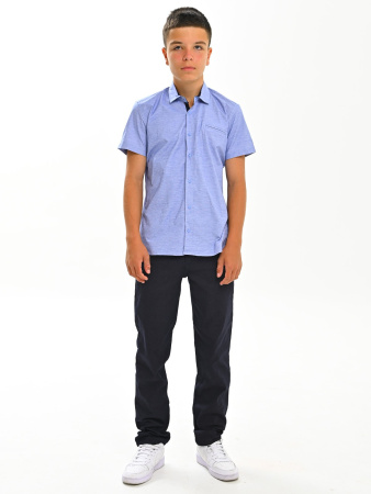 2657 Рубашка к.р. д/м (ярко-голубой весь размерный ряд)