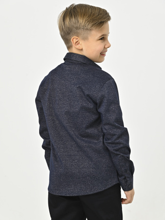 4291 Рубашка трик. дл.р. д/м (темно-синий,серый весь размерный ряд)