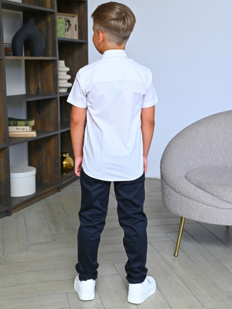 2466 Рубашка к.р. д/м (белый весь размерный ряд)