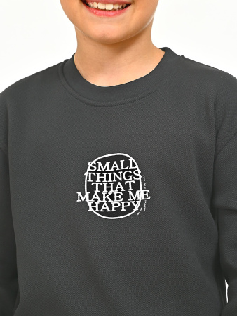 2847 Толстовка утепл. д/м (темно-серый весь размерный ряд)