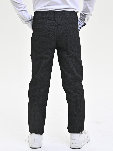 2764 Брюки д/м (клетка) (серый весь размерный ряд)