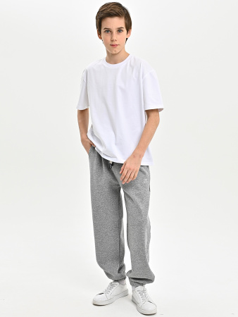 B033-8-Ch Брюки спорт утепл. д/м (серый меланж весь размерный ряд)