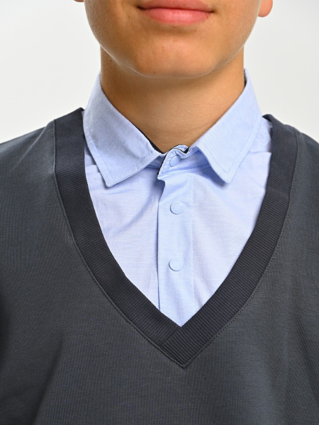 2469 Джемпер/обманка д/м (серый весь размерный ряд)