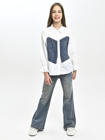 92013-Ch Блузка д/д (белый весь размерный ряд)