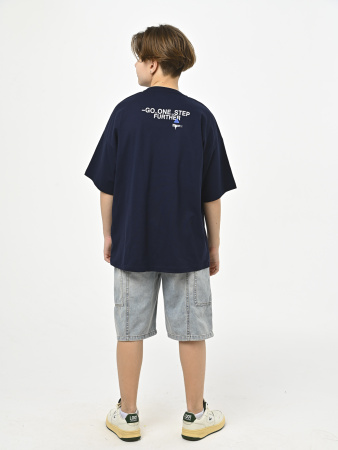 3001 Футболка д/м оверсайз (темно-синий весь размерный ряд)