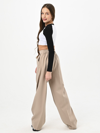 2581KG Брюки палаццо д/д (бежевый весь размерный ряд)
