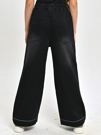 T9020-Ch Джинсы утепленные д/д (черный весь размерный ряд)