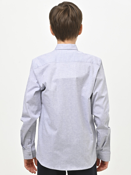 4884 Рубашка дл.р. д/м (синий меланж весь размерный ряд)