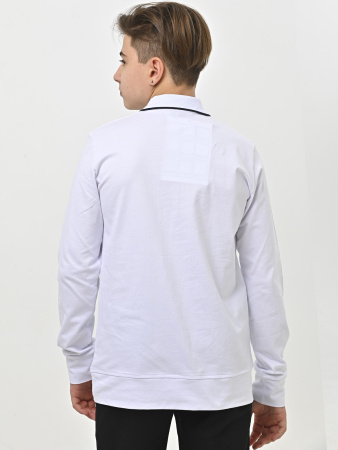 4943 Поло дл.р. д/м (белый весь размерный ряд)