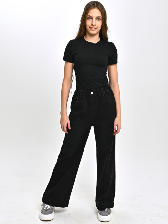 T9030-Ch Джинсы утепленные д/д (черный весь размерный ряд)