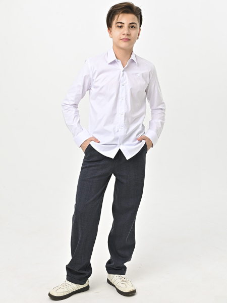 4983 Рубашка дл.р. д/м (белый весь размерный ряд)