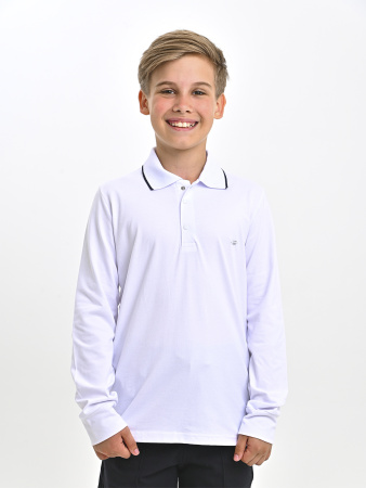 4938 Поло дл.р. д/м (белый весь размерный ряд)