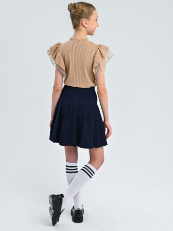 K-006KG Блузка к.р. д/д (коричневый весь размерный ряд)