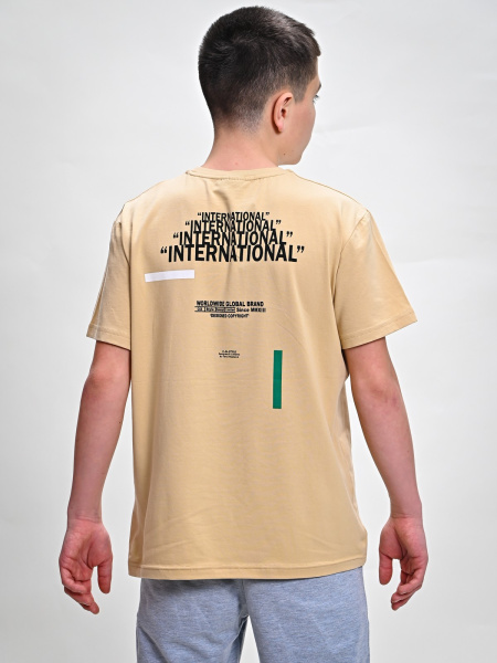 2292 Футболка д/м (бежевый размер 140)