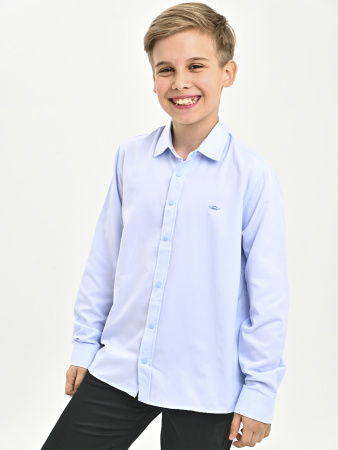 4601 Рубашка (батал) дл.р. д/м (голубой весь размерный ряд)