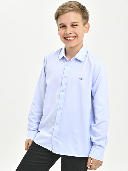 4601 Рубашка (батал) дл.р. д/м (голубой весь размерный ряд)
