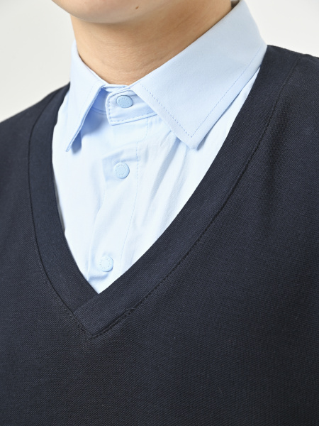 5003 Джемпер/обманка д/м (темно-синий,голубой весь размерный ряд)