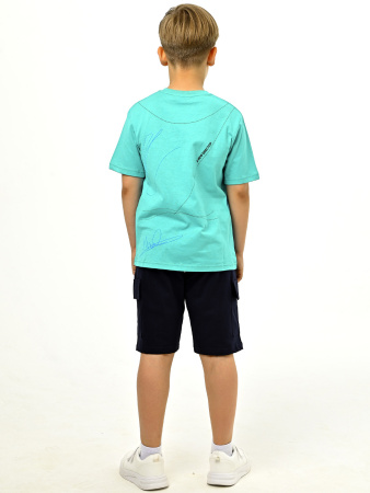 3064 Футболка д/м (изумруд 116)