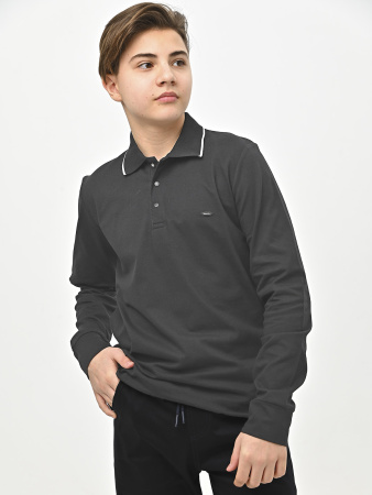 4939 Поло дл.р. д/м (серый весь размерный ряд)