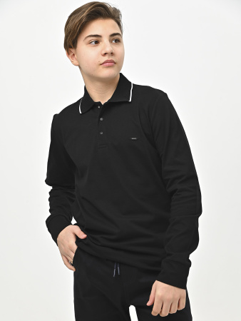 4939 Поло дл.р. д/м (черный весь размерный ряд)