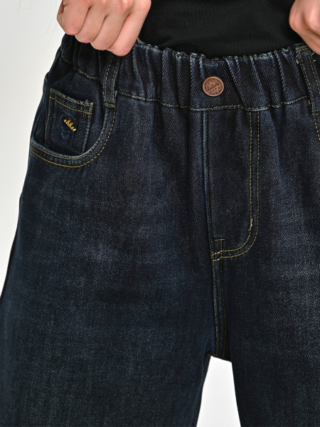 2513-Ch Джинсы утепленные д/д (синий весь размерный ряд)