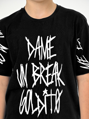 4542 Футболка д/м (черный весь размерный ряд)