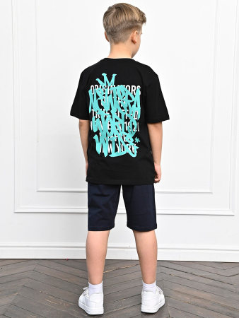 3019 Футболка д/м (черный весь размерный ряд)