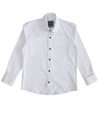 4072 Рубашка дл.р. д/м (белый,темно-синий весь размерный ряд)