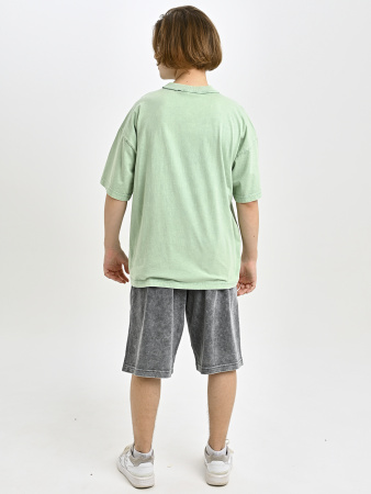 5328 Футболка оверсайз д/м (фисташковый весь размерный ряд)