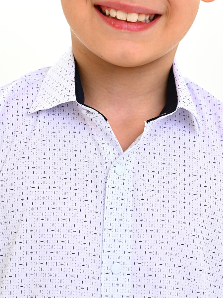 4065 Рубашка дл.р. д/м (белый,синий весь размерный ряд)