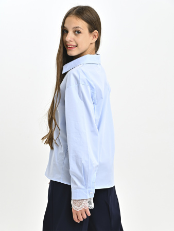 3024-Ch Блузка д/д (голубой 170)
