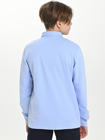 4753 Поло дл.р. д/м (голубой весь размерный ряд)