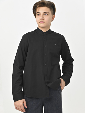 4775 Рубашка (батал) дл.р. д/м (черный весь размерный ряд)