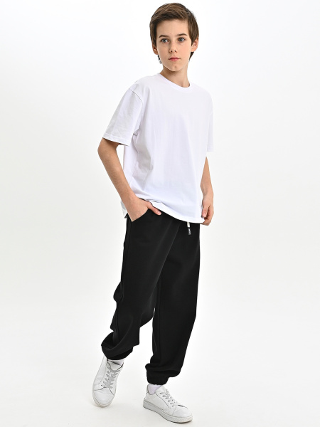 B020-8-Ch Брюки спорт утепл. д/м (черный весь размерный ряд)