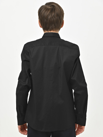 4979 Рубашка дл.р. д/м (черный весь размерный ряд)