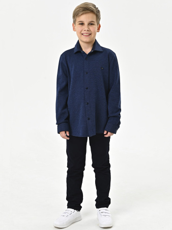 4154 Жакет/рубашка д/м    (синий 134)