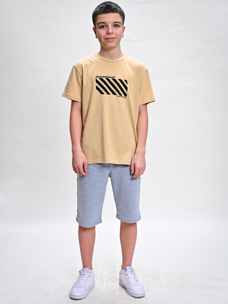 2292 Футболка д/м (бежевый размер 140)