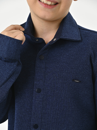 4154 Жакет/рубашка д/м    (синий 134)