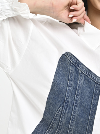 92013-Ch Блузка д/д (белый весь размерный ряд)