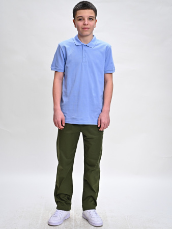 4679 Поло к.р. д/м (голубой весь размерный ряд)